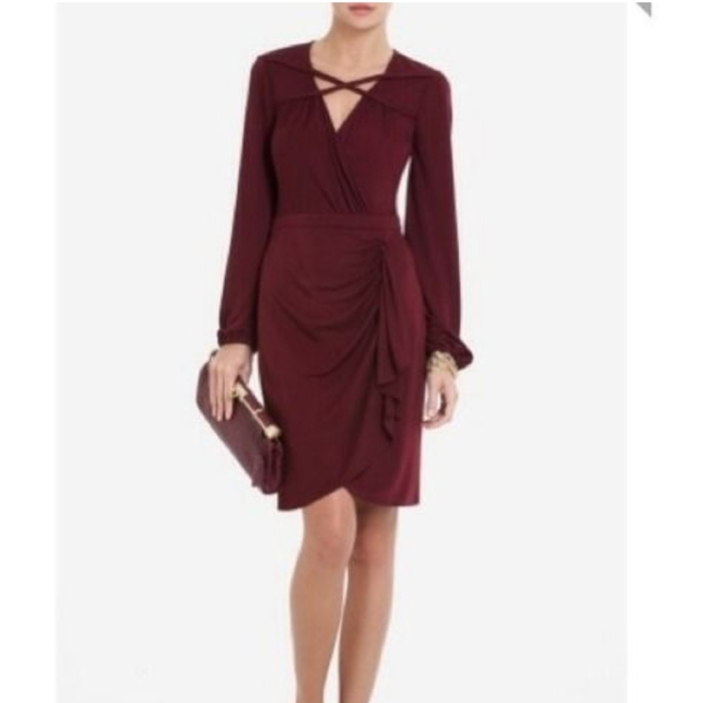 BCBG Maxazria bordeaux Alannah dress